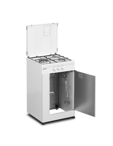 Hornillo con portabombonas  50 cm 3 fuegos Blanco