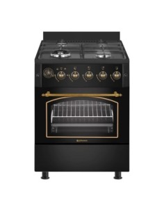 Cocina de gas butano 60 cm Rústica Negra