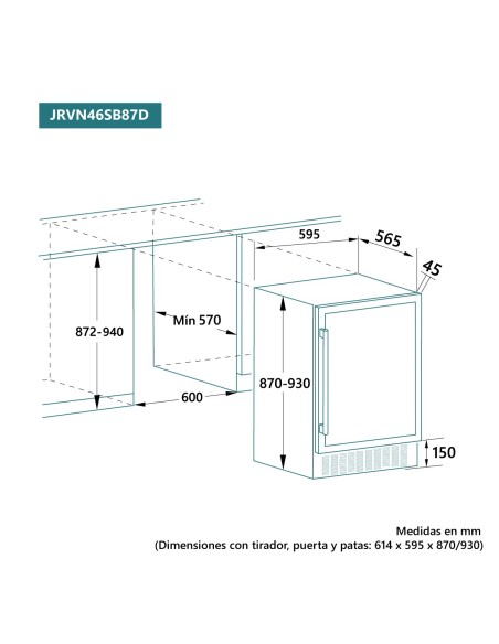 Vinoteca 87x60 cm 46 botellas