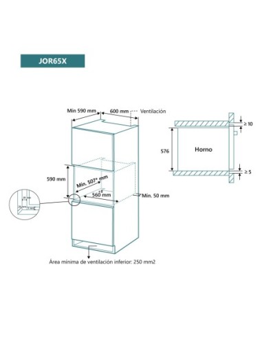 Horno 8 funciones y AquaClean Inox y Cristal Negro
