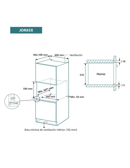 Horno 8 funciones y AquaClean Inox y Cristal Negro