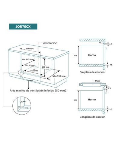 Horno 4 funciones y AquaClean Inox y Cristal Negro
