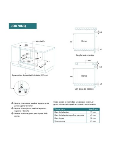 Horno 11 funciones pirolítico con función AirFry Cristal Negro