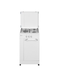 Hornillo con portabombonas  50 cm 3 fuegos Blanco
