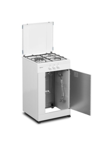 Hornillo con portabombonas  50 cm 3 fuegos Blanco