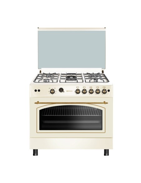 Cocina de gas butano 90 cm Rústica Crema