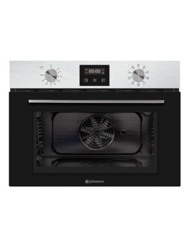 Horno 8 funciones 45 cm Inox y Cristal Negro