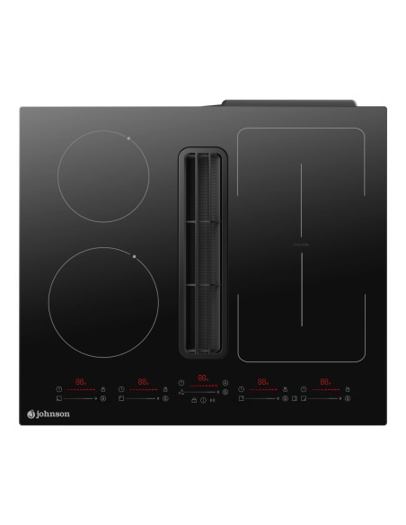 Placa de inducción flexible con extracción 60 cm 4 zonas de cocinado
