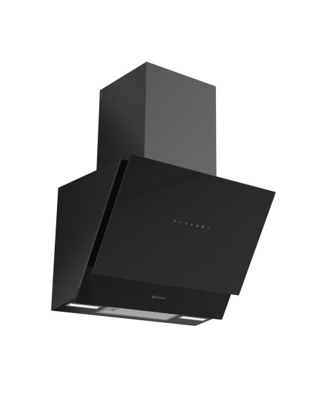 Campana de pared inclinada 60 cm Cristal Negro