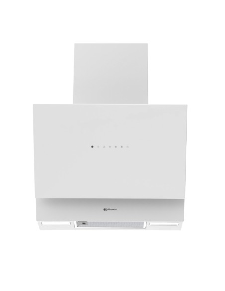 Campana de pared inclinada 60 cm Cristal Blanco
