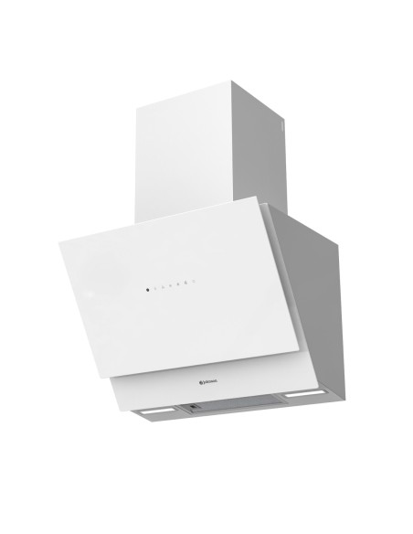 Campana de pared inclinada 60 cm Cristal Blanco