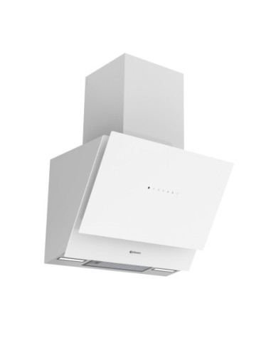 Campana de pared inclinada 60 cm Cristal Blanco