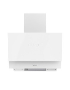 Campana de pared inclinada 70 cm Cristal Blanco