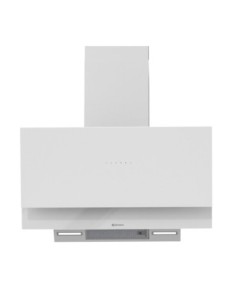 Campana de pared inclinada 90 cm Cristal Blanco