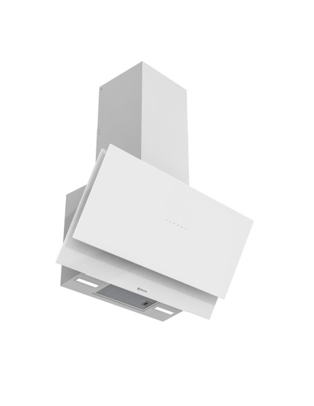 Campana de pared inclinada 90 cm Cristal Blanco