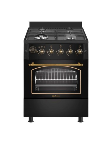Cocina de gas butano 60 cm Rústica Negra