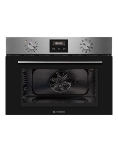 Horno 8 funciones 45 cm Inox y Cristal Negro