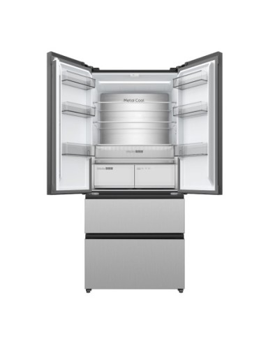 Frigorífico francés 190x84 cm 2 puertas 2 cajones E Inox