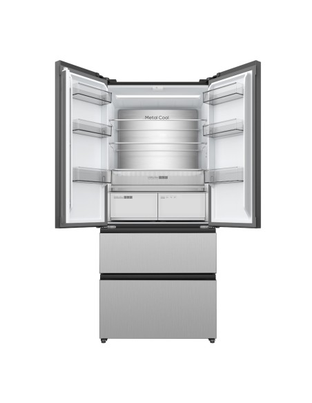 Frigorífico francés 190x84 cm 2 puertas 2 cajones E Inox