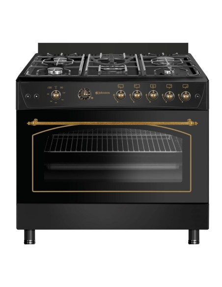 Cocina de gas natural 90 cm Rústica Negra