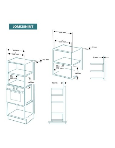 Microondas integrable con Grill 28 litros...