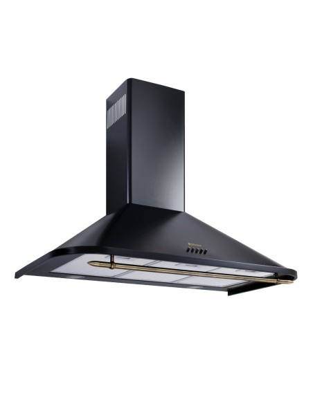 Campana de pared estilo rústico 90 cm Negra