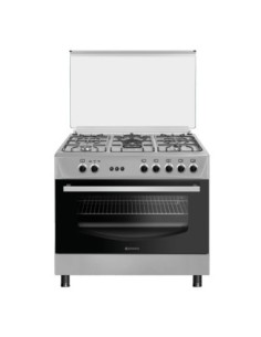 Cocina de gas natural 90 cm Inox