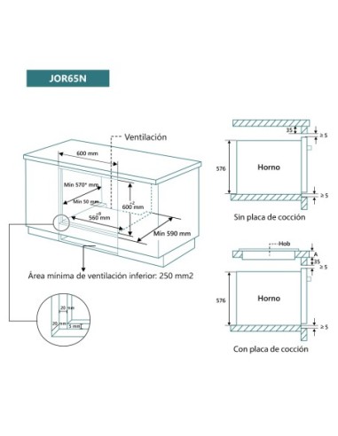 Horno 8 funciones y AquaClean Cristal Negro