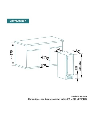 Vinoteca 88x30 cm 20 botellas